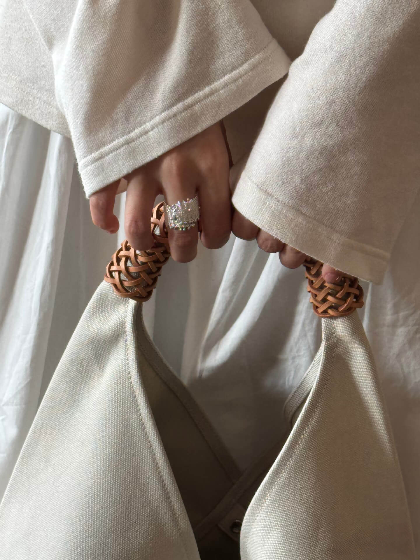 Weaving Light Ripples Filigree Ring