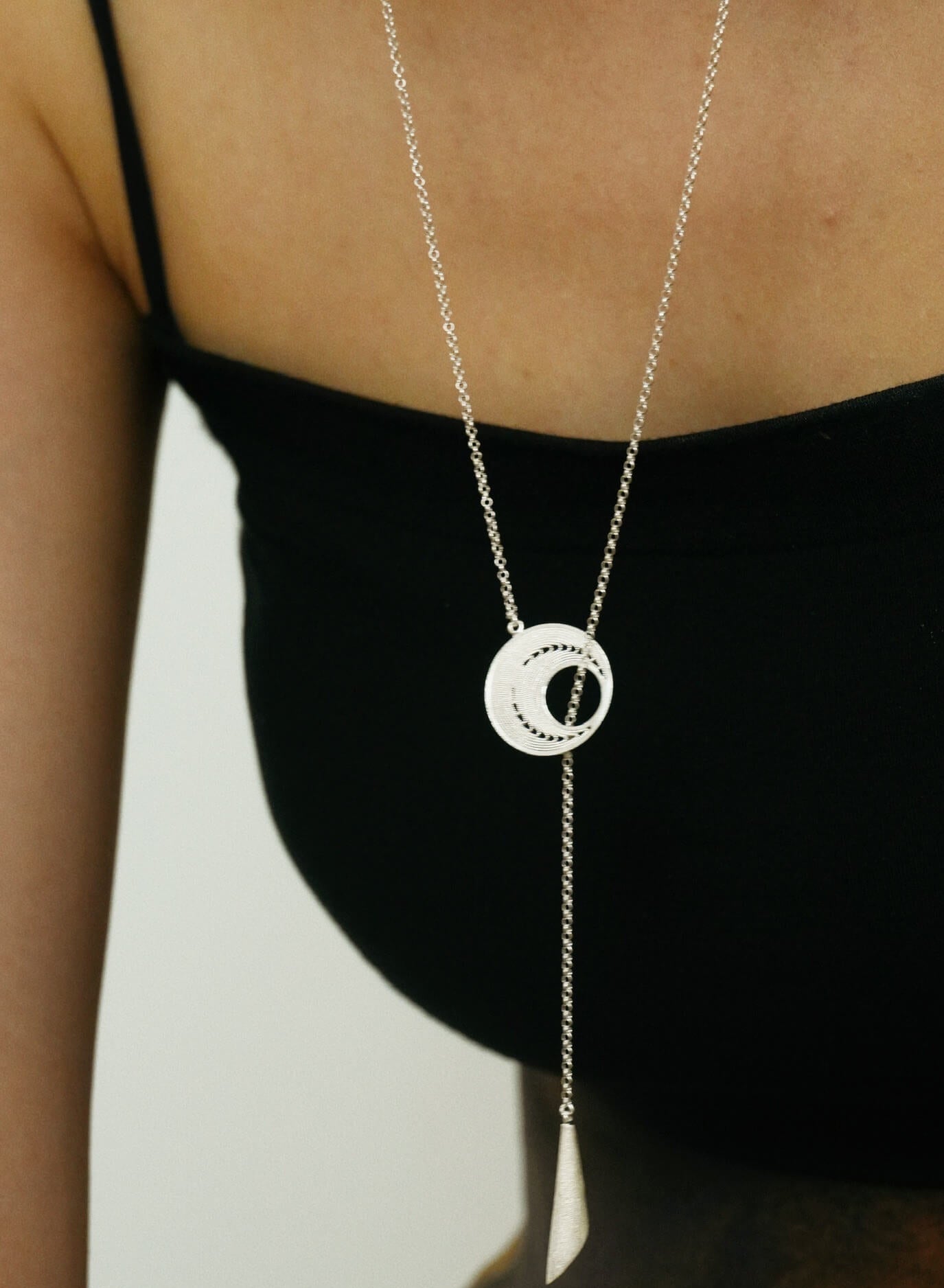Moon Phases Filigree Necklace