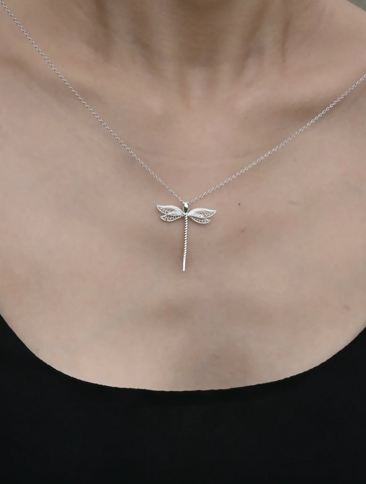 Dragonfly Filigree Necklace
