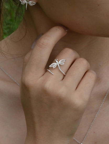 Dragonfly Filigree Ring