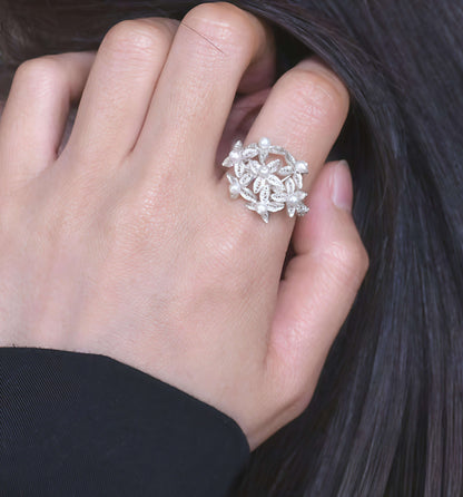 Hydrangea Filigree Ring